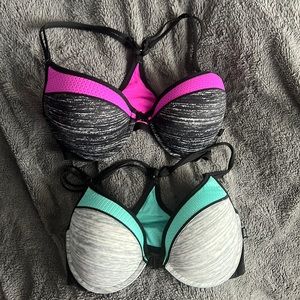 Victoria’s Secret PINK push-up racer back bras